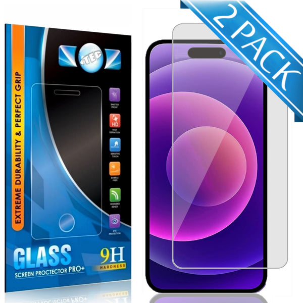 2 Pack - iTEC 2.5D Tempered Glass for iPhone 16 Pro and 16 Pro Max