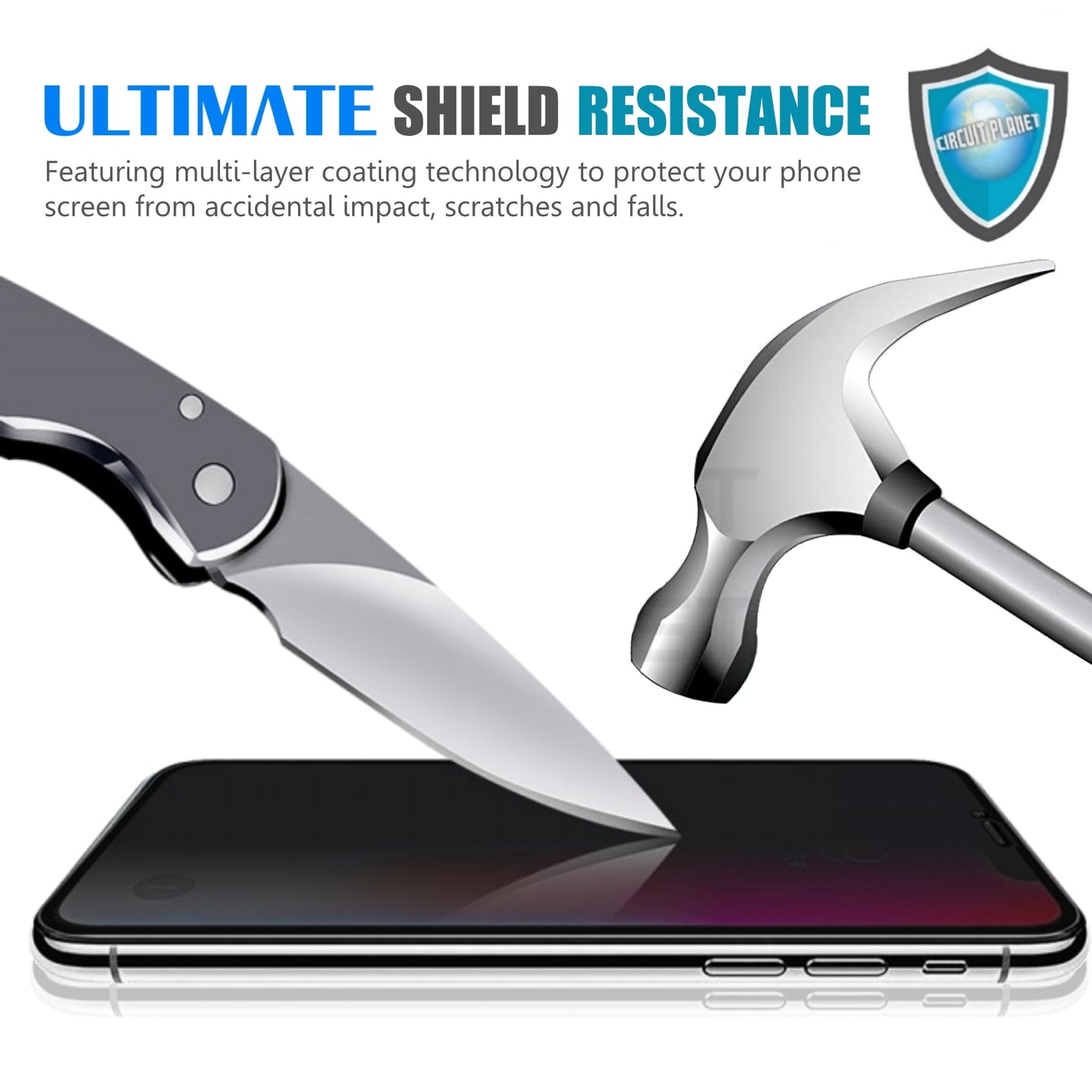 1 Pack - iTEC Privacy Tempered Glass for All iPhone Models