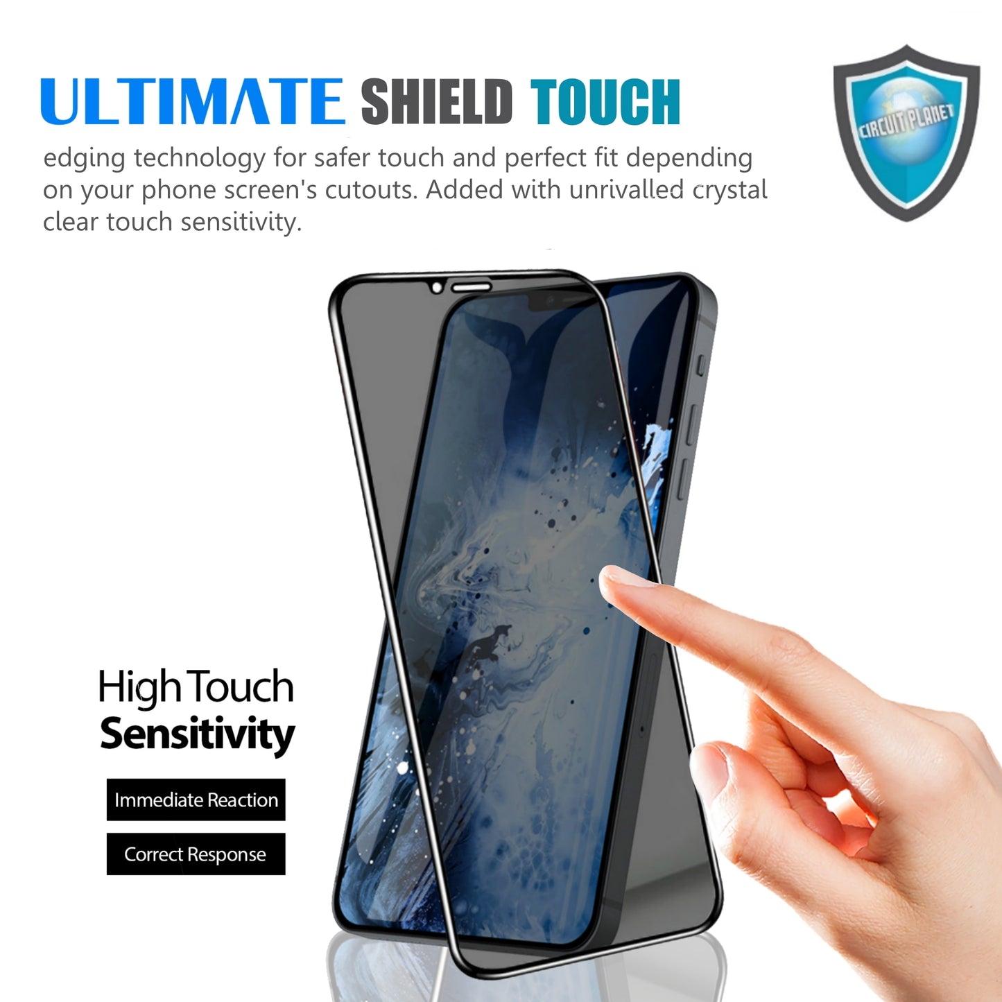 1 Pack - iTEC Privacy Tempered Glass for All iPhone Models