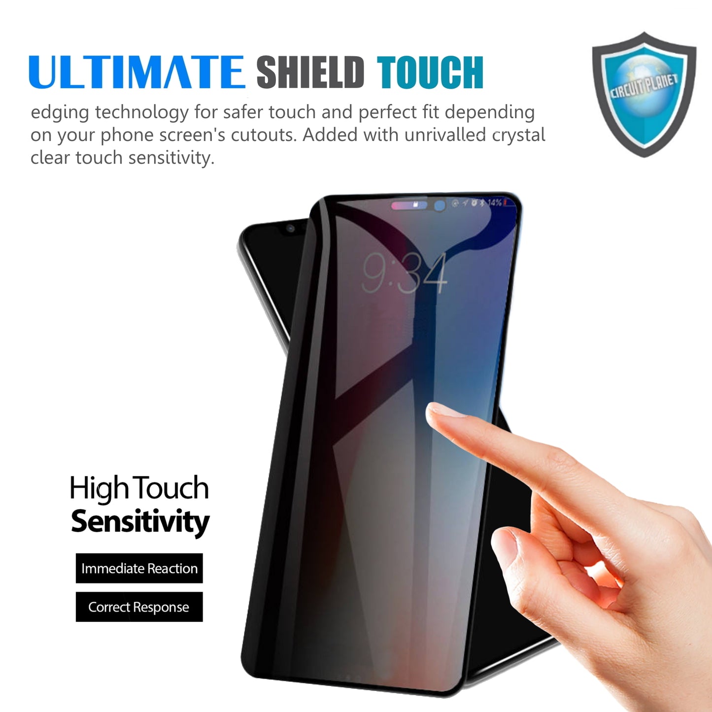 1 Pack - iTEC Privacy Tempered Glass for All Samsung Models