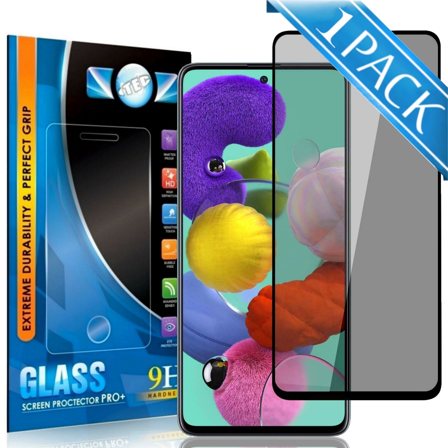 1 Pack - iTEC Privacy Tempered Glass for All Samsung Models