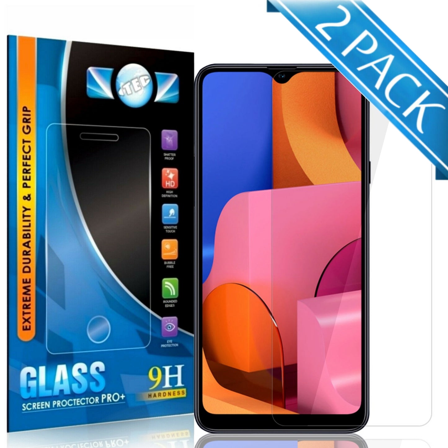 2 Pack - iTEC 2.5D Tempered Glass for All Samsung Models