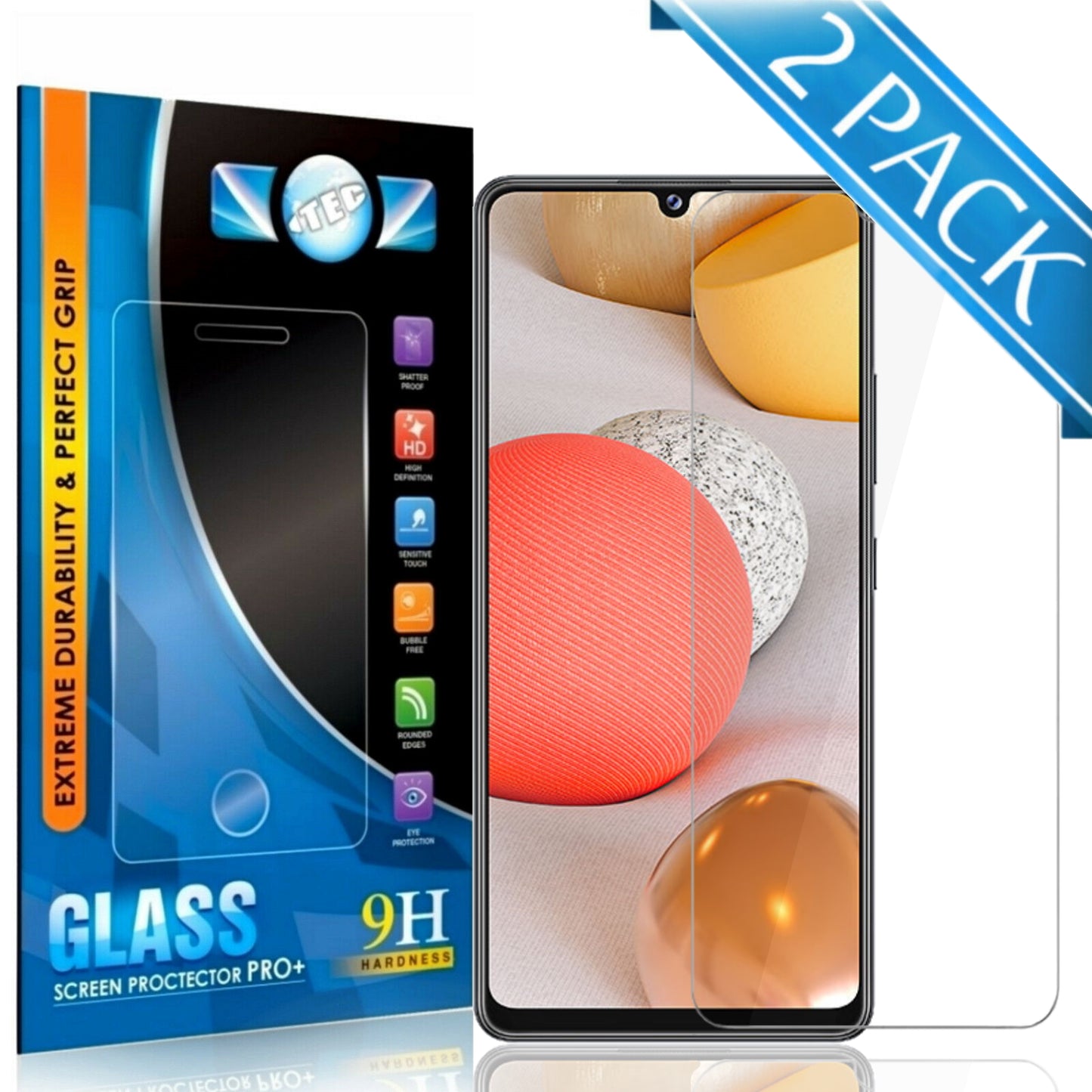 2 Pack - iTEC 2.5D Tempered Glass for All Samsung Models