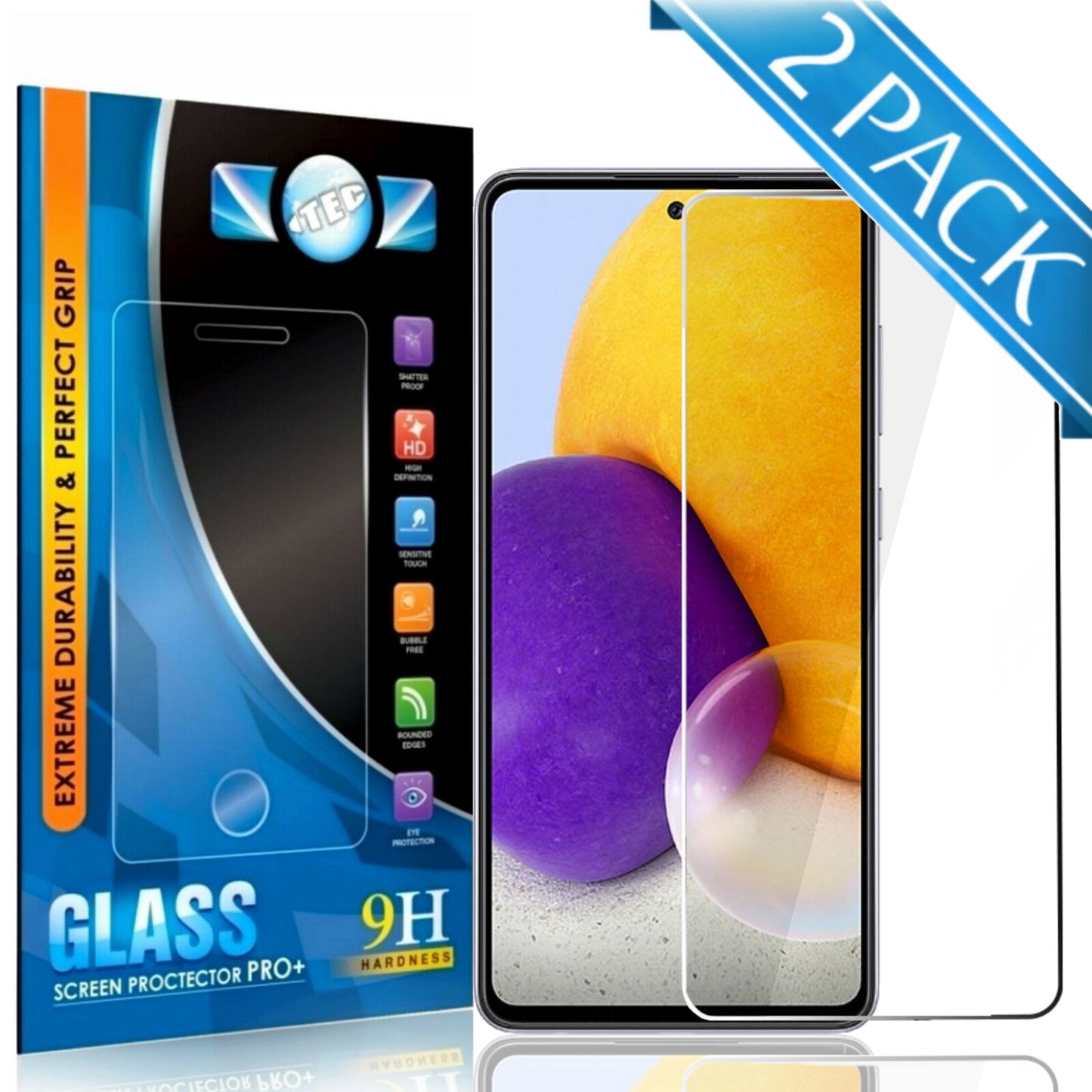 2 Pack - iTEC 2.5D Tempered Glass for All Samsung Models