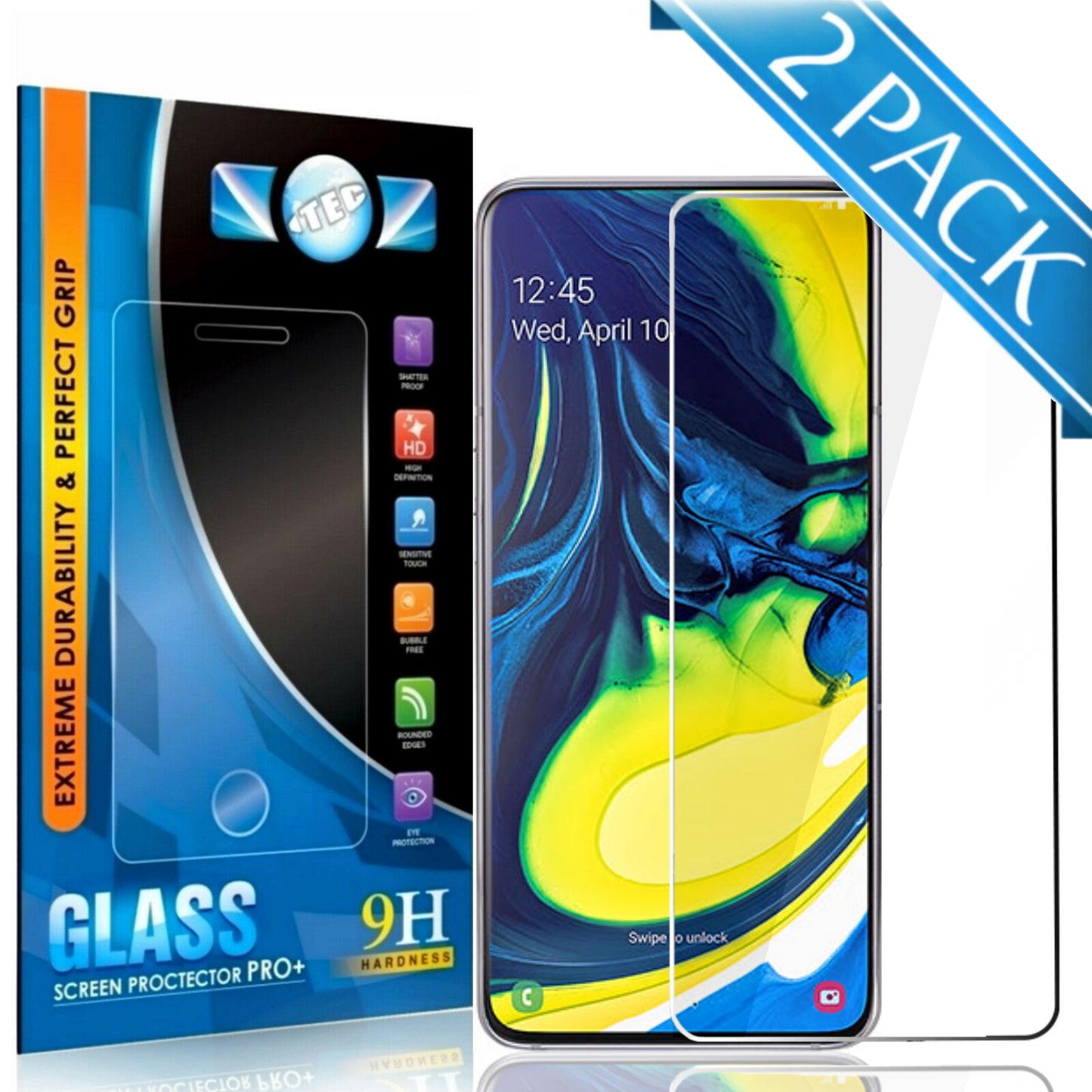 2 Pack - iTEC 2.5D Tempered Glass for All Samsung Models