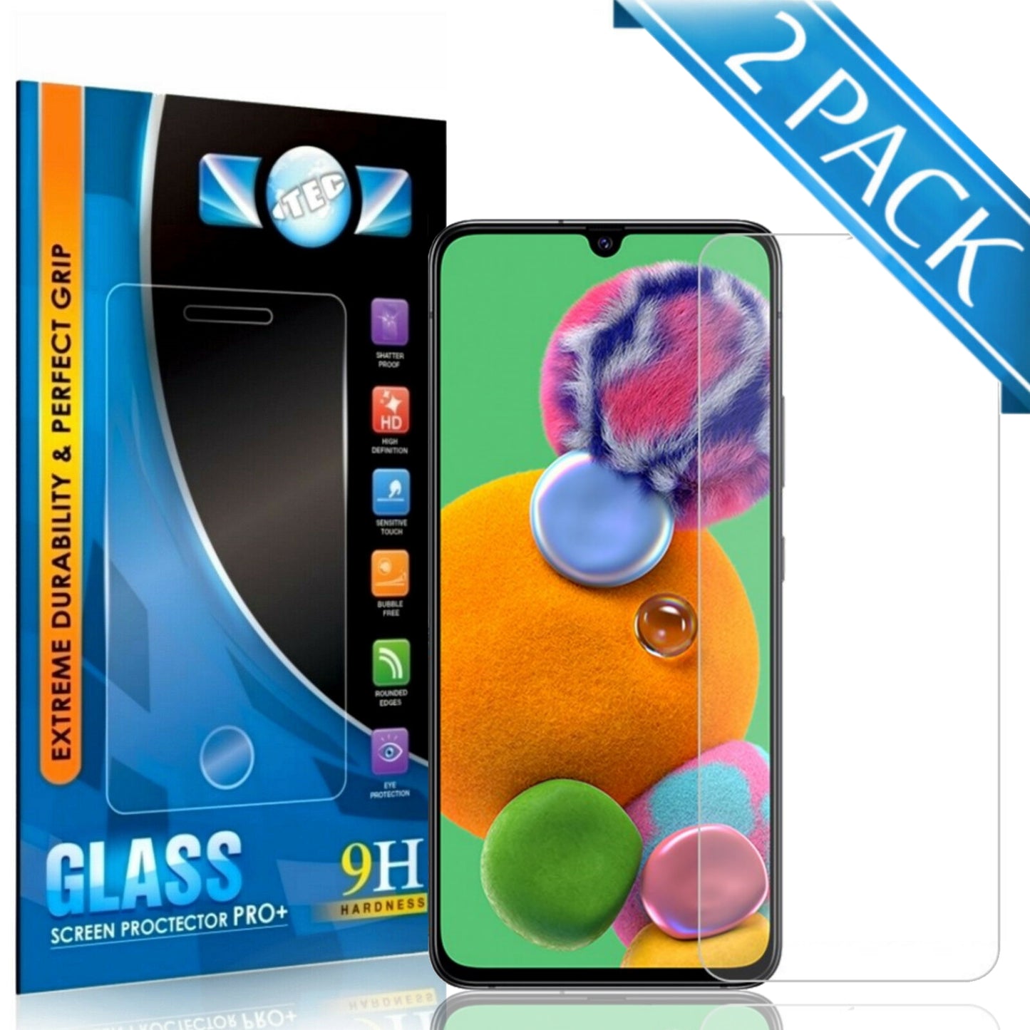 2 Pack - iTEC 2.5D Tempered Glass for All Samsung Models