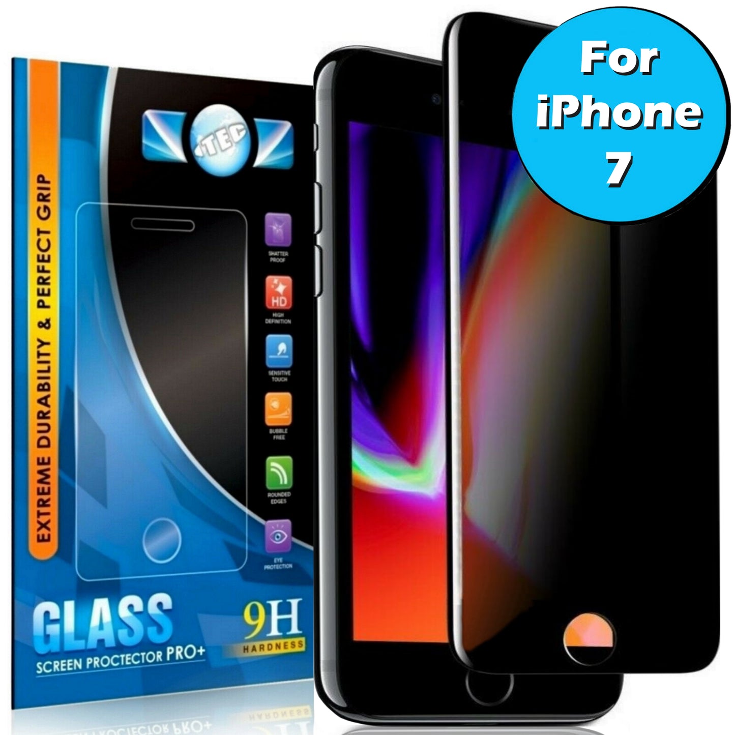 1 Pack - iTEC Privacy Tempered Glass for All iPhone Models