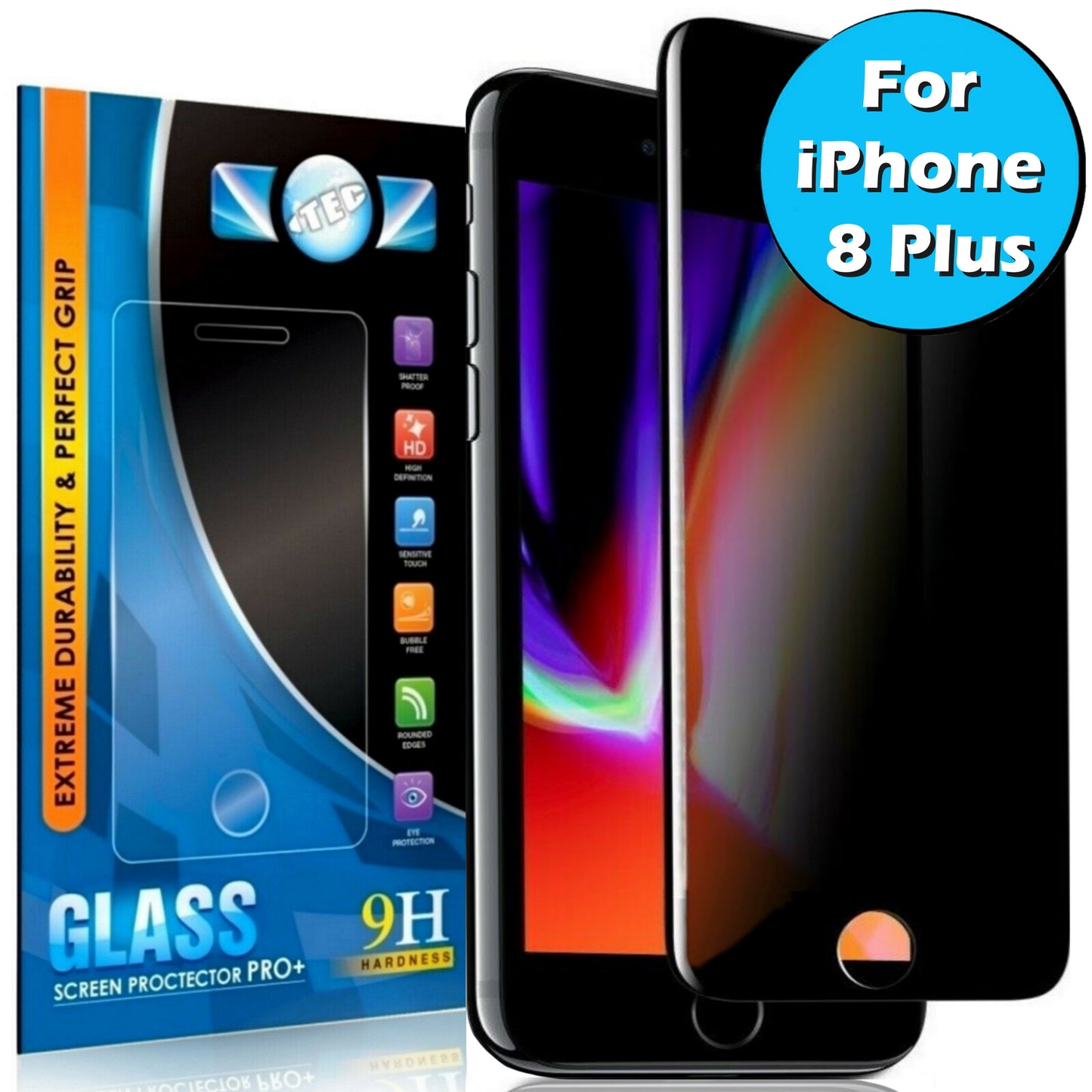 1 Pack - iTEC Privacy Tempered Glass for All iPhone Models