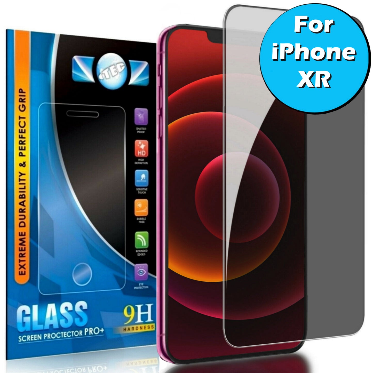 1 Pack - iTEC Privacy Tempered Glass for All iPhone Models